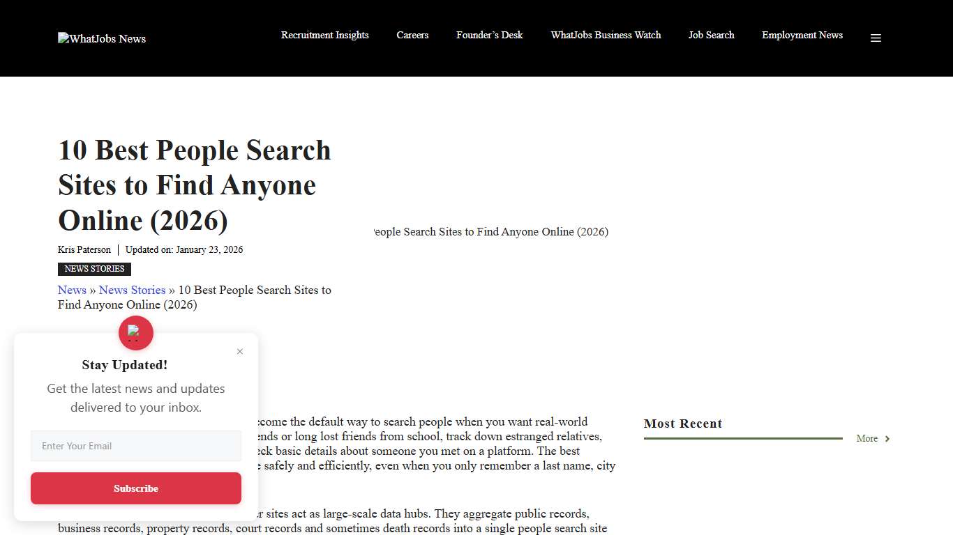 10 Best People Search Sites to Find Anyone Online (2026) WhatJobs News